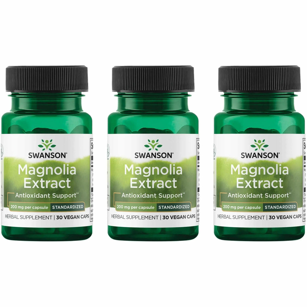 Magnolia Bark 200mg capsules in a 3-pack hero image