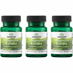 Magnolia Bark 200mg capsules in a 3-pack hero image