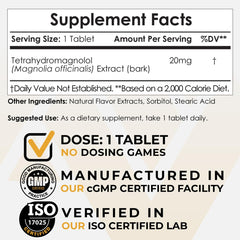 Magnolia officinalis bark extract tablet 20mg.