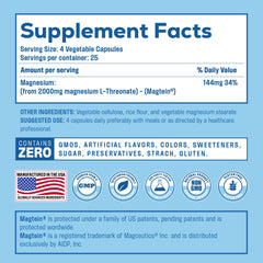 Close-up of Magtein vegan capsules