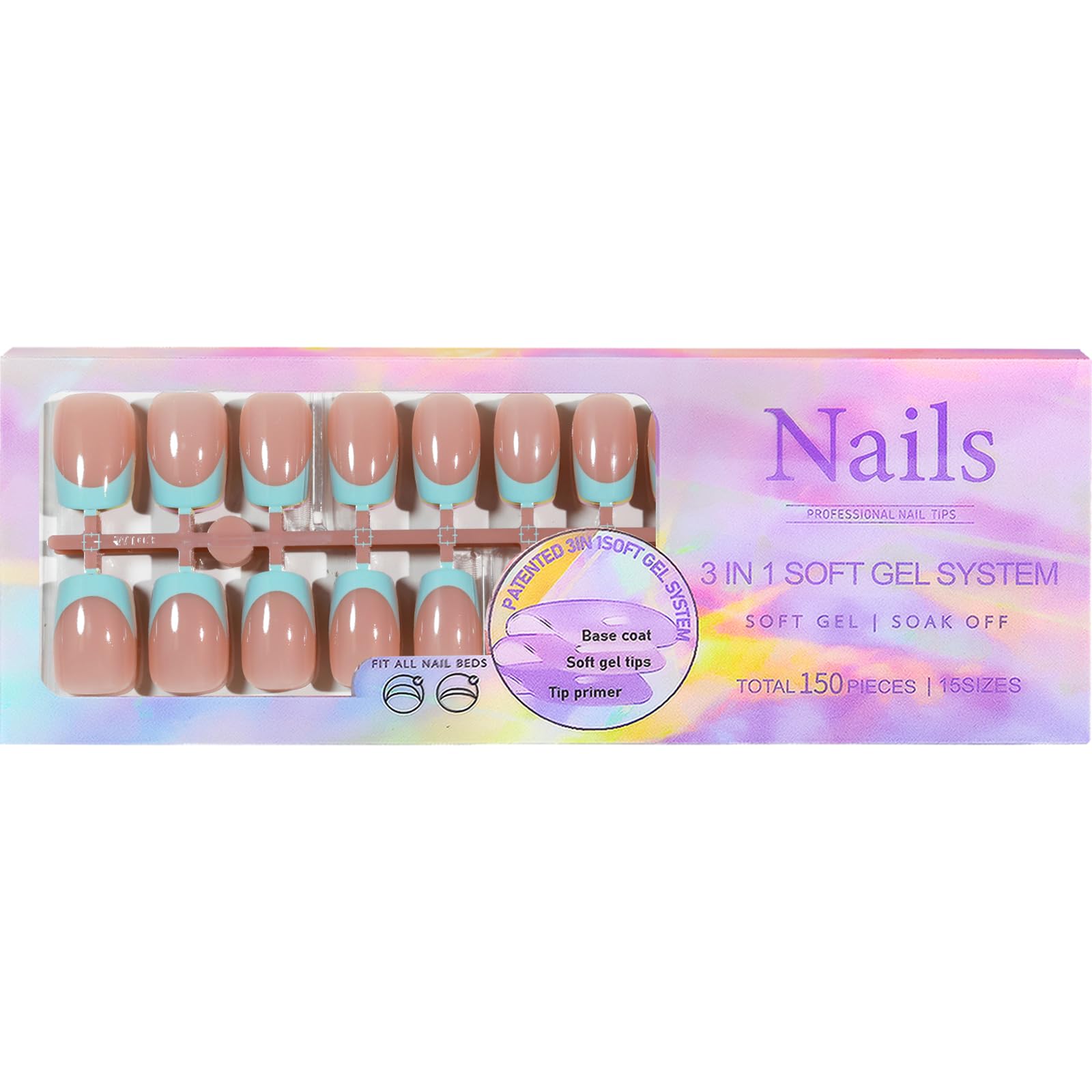 Maigitur colorful soft nails add playful flair to any look.