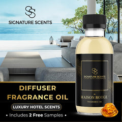 Amber and jasmine notes close-up for Maison Rouge diffuser oil