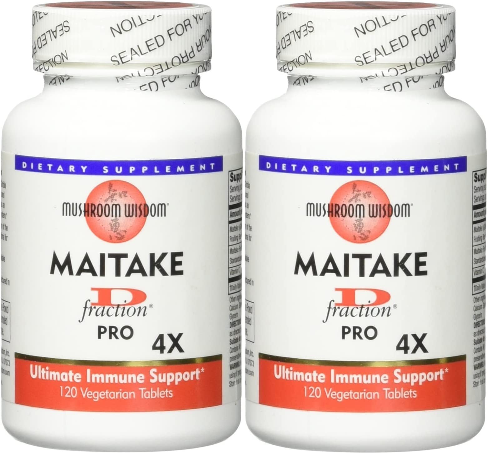 Product image: Mushroom Wisdom Maitake D-Fraction Pro 120 Count Pack of 2 bottle