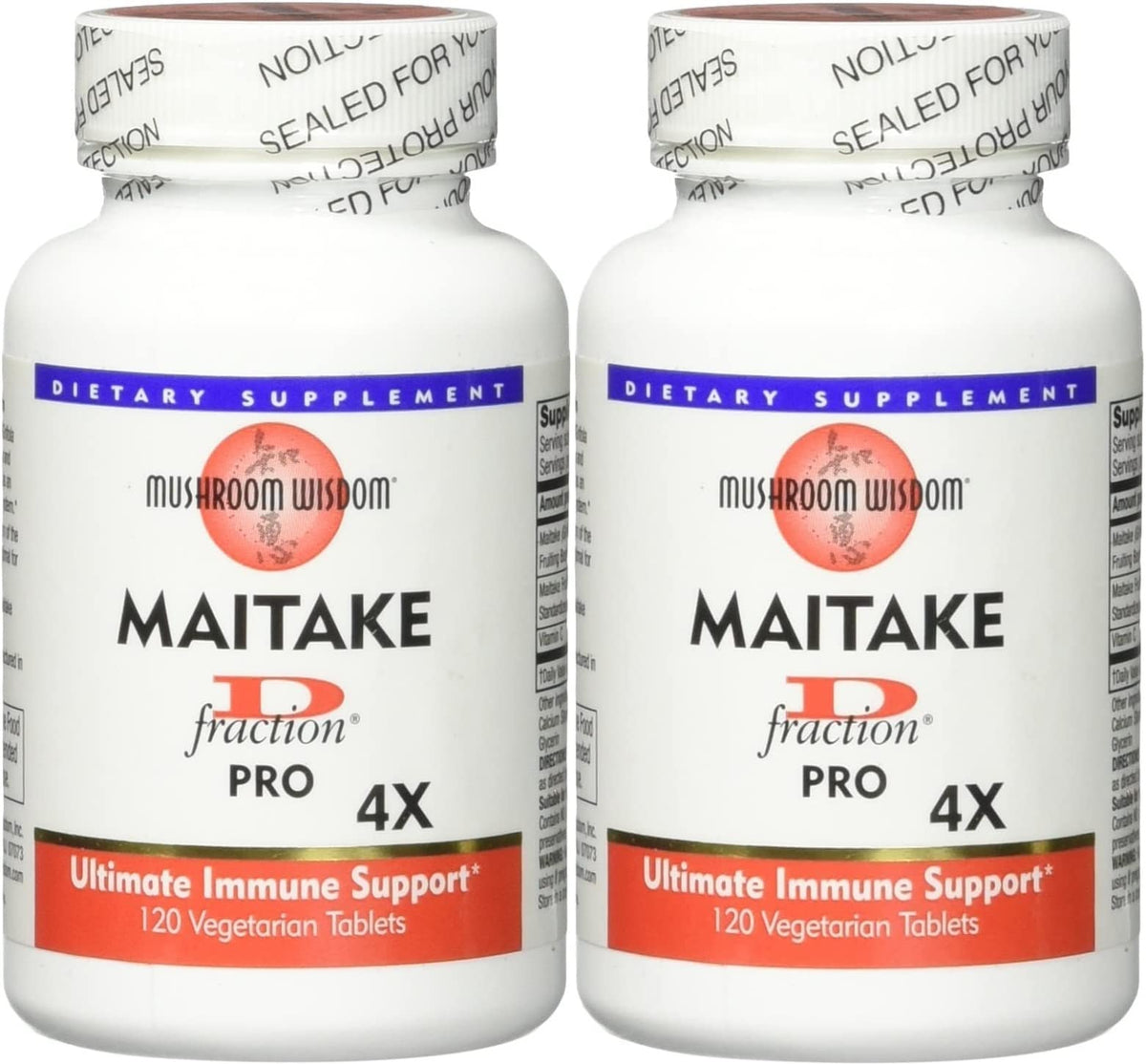 Product image: Mushroom Wisdom Maitake D-Fraction Pro 120 Count Pack of 2 bottle