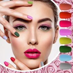 Maitys ballerina coffin glossy nails for chic nail design at home.