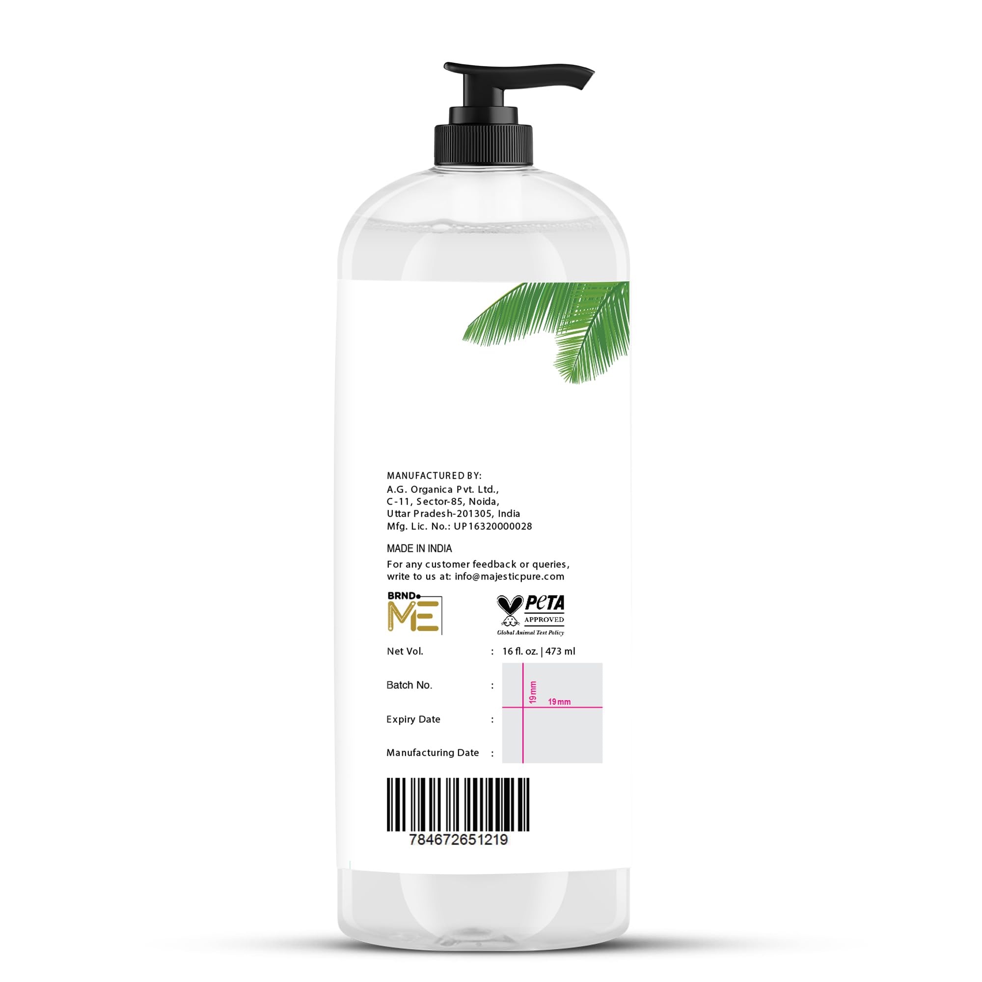 16oz bottle with label and packaging