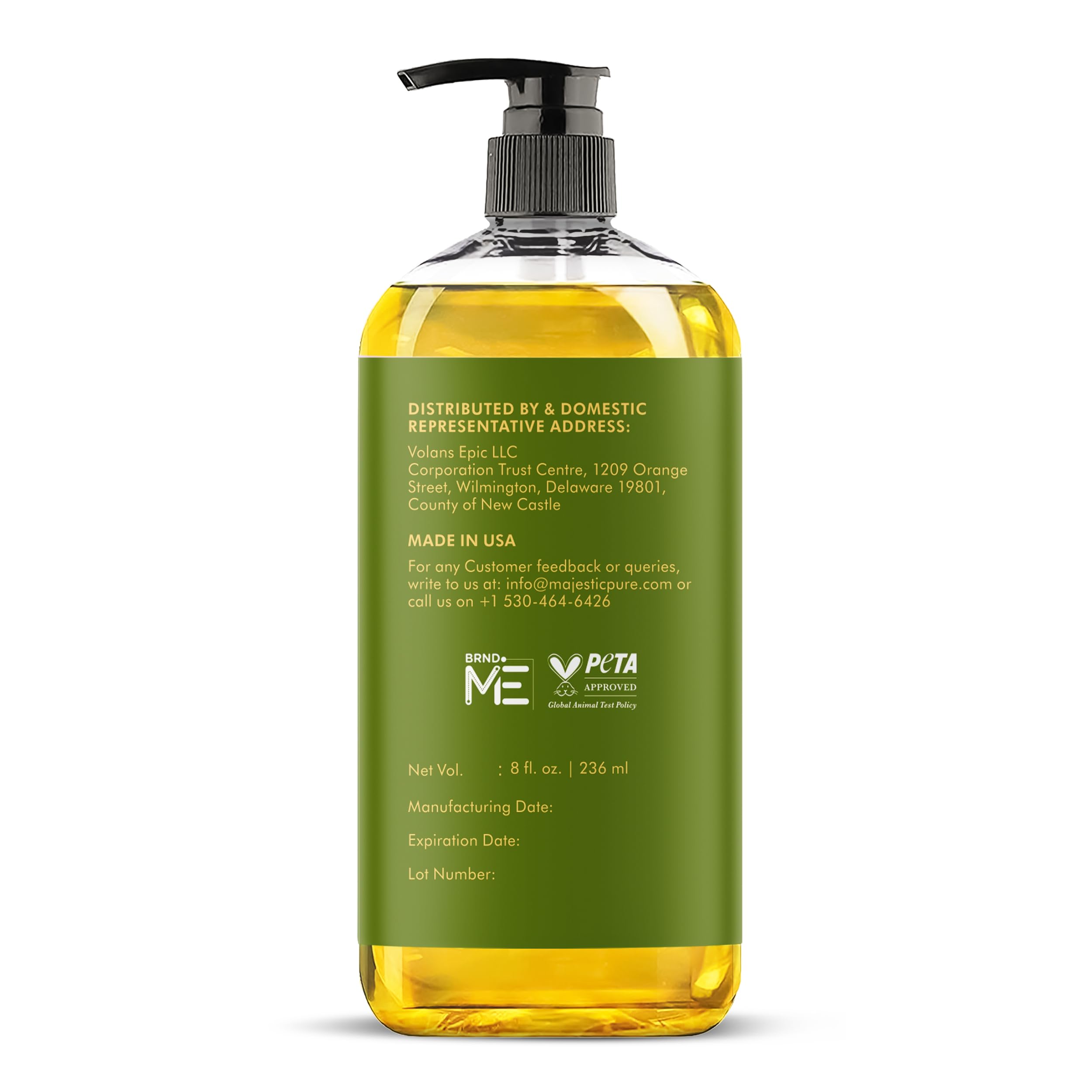 Packaging of Majestic Pure Arnica Massage Oil for all skin types