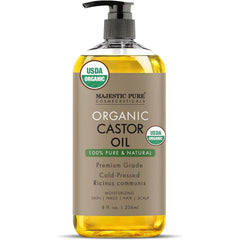 Majestic Pure Organic Castor Oil 8oz bottle