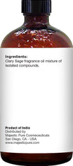 Quality lab testing certificate for Majestic Pure Clary Sage Oil