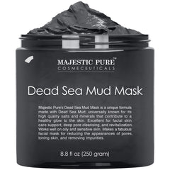 Majestic Pure Dead Sea Mud Mask face application for smoother pores and calmer skin.