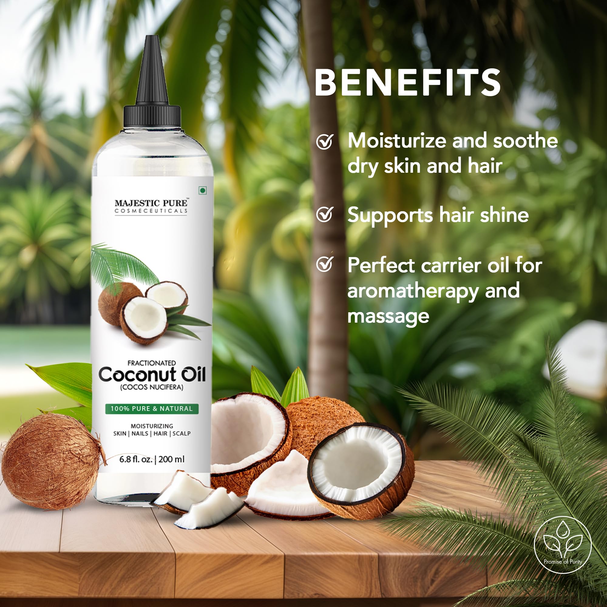 Using fractionated coconut oil for massage
