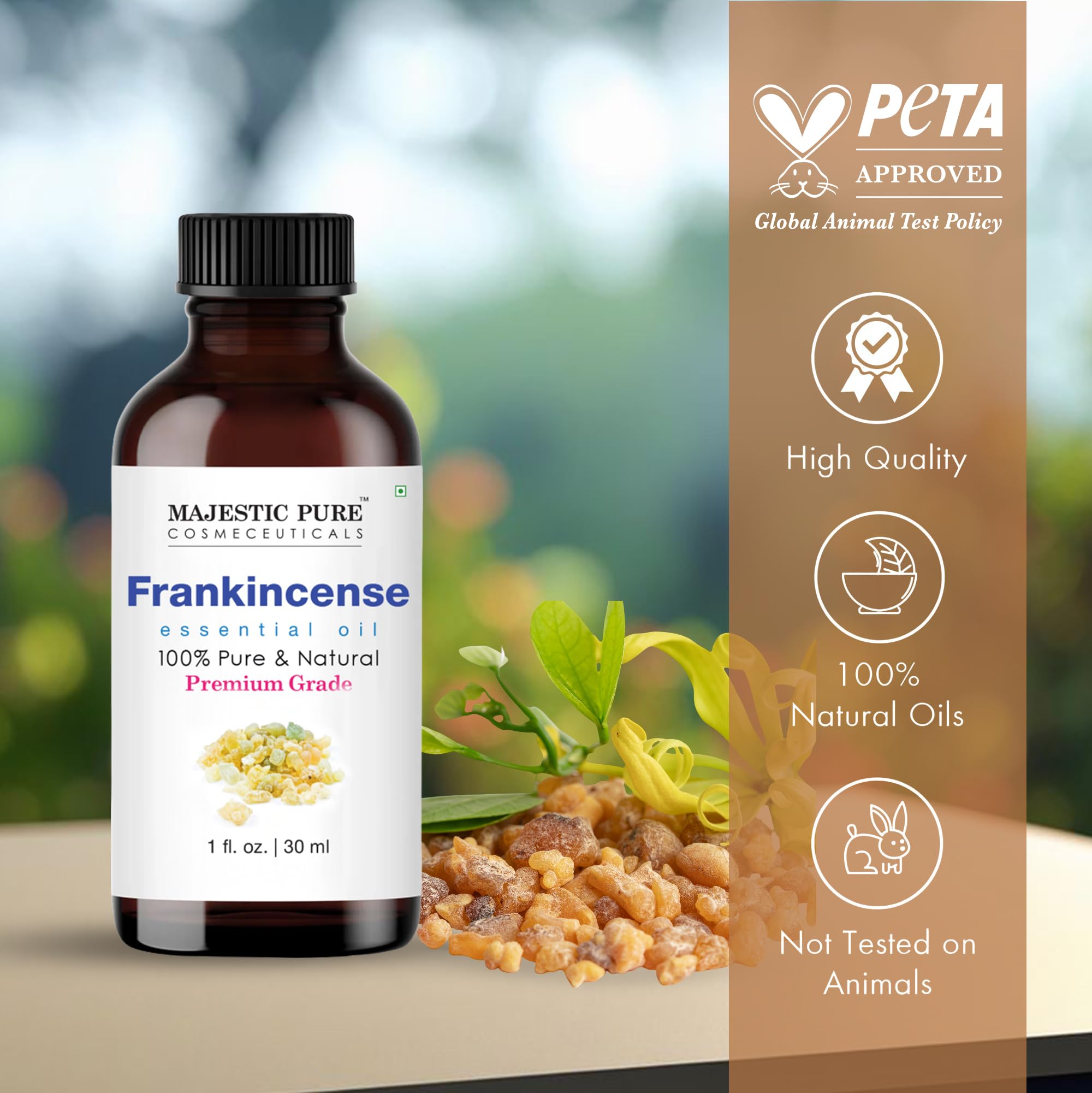 Aromatherapy setup with Majestic Pure Frankincense Essential Oil