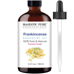 Majestic Pure Frankincense essential oil bottle with dropper (3.4 fl oz)