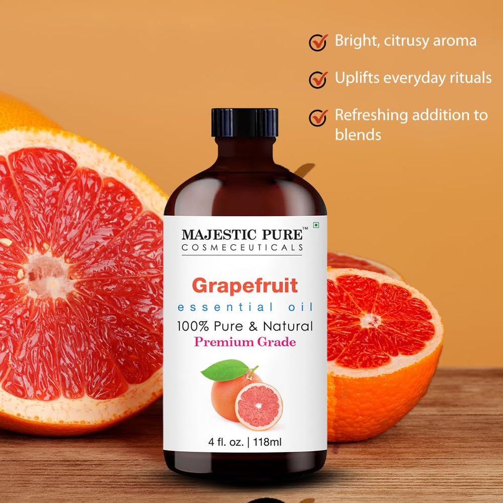 Amber bottle and packaging for Majestic Pure Grapefruit Oil