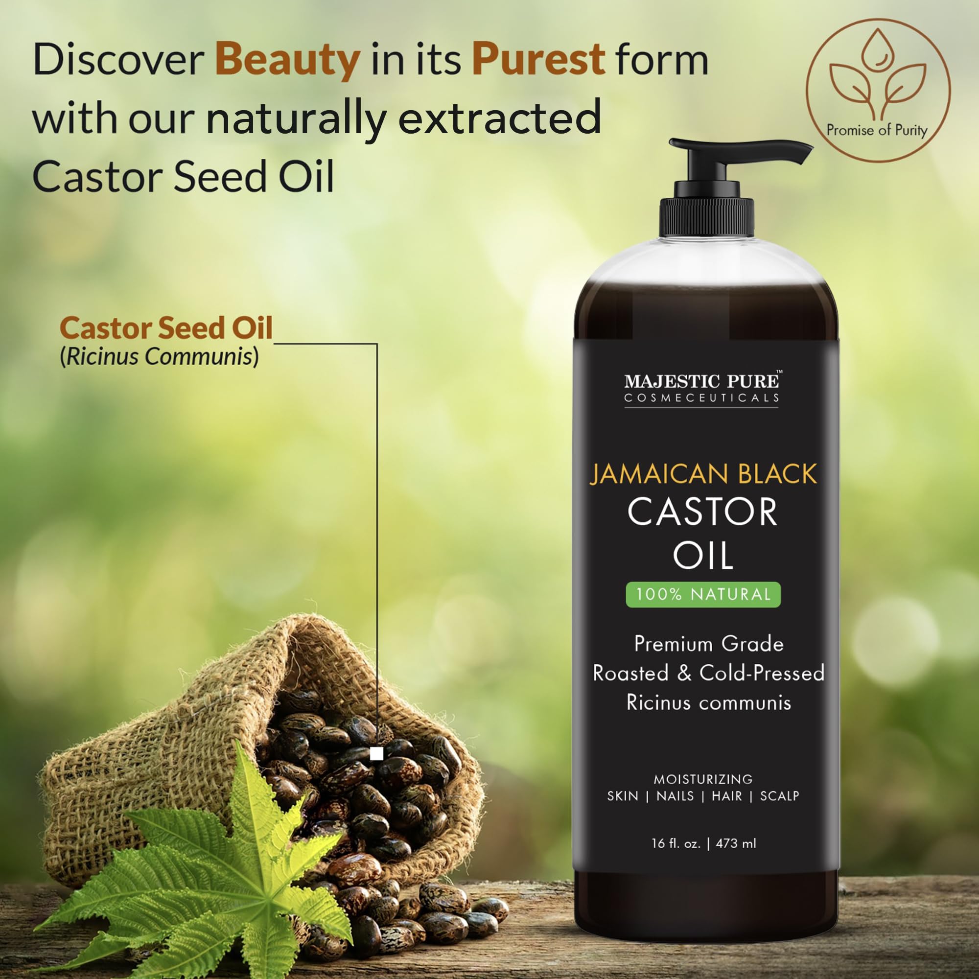 Jamaican Black Castor Oil applied to hair for nourishment