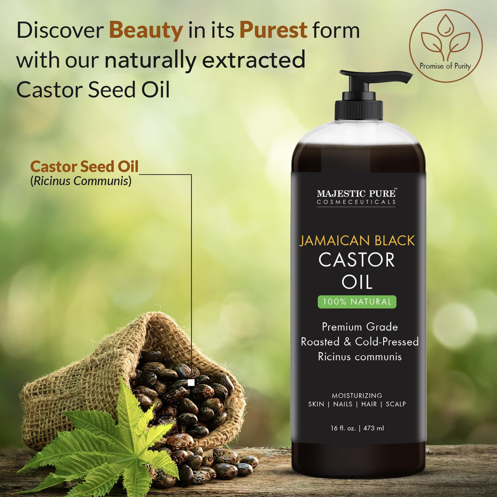 Jamaican Black Castor Oil applied to hair for nourishment