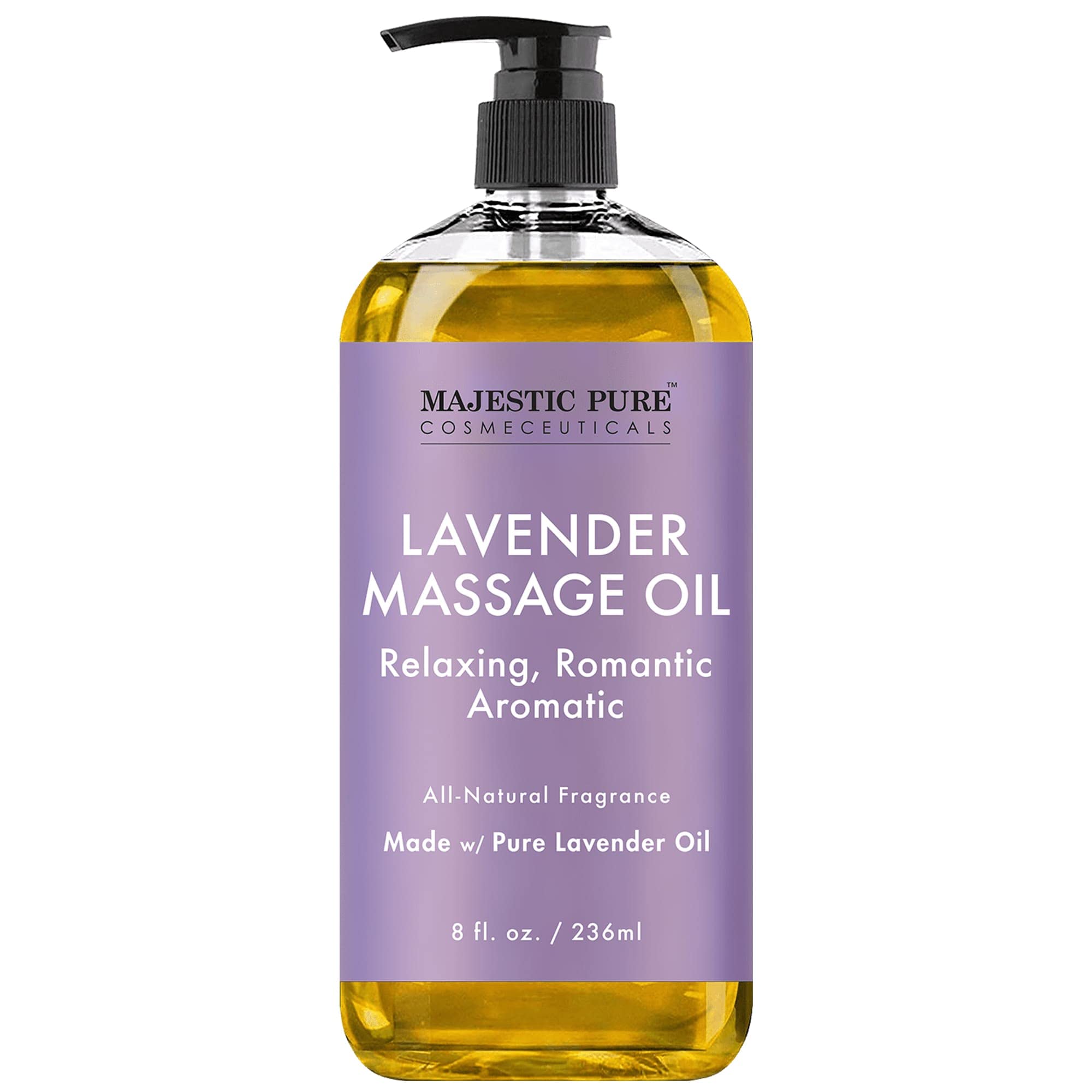 Majestic Pure Lavender Massage Oil 8 oz bottle