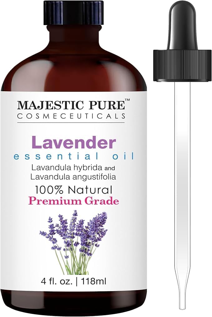 Majestic Pure Lavender Essential Oil with Glass Dropper - 4 oz bottle