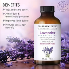 Lavender essential oil bottle suitable for diffusers and aromatherapy