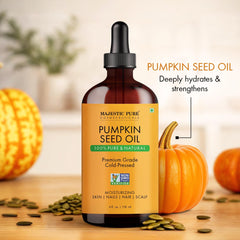 Pour spout bottle of pumpkin seed oil