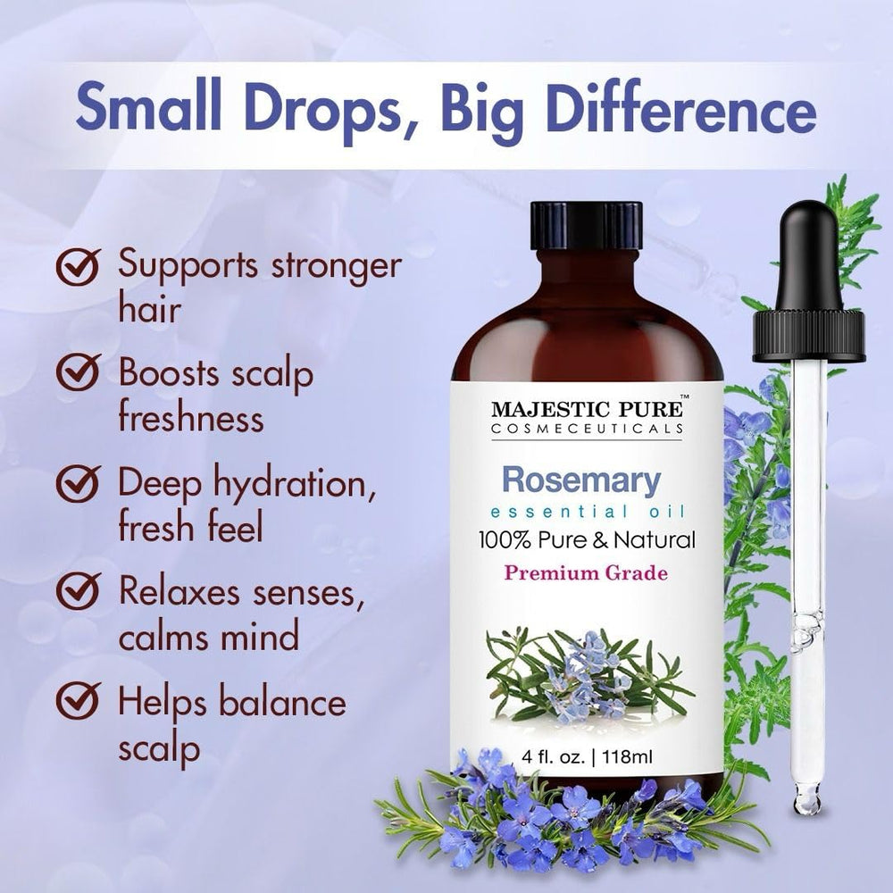 Diffuser usage of rosemary essential oil for aromatherapy