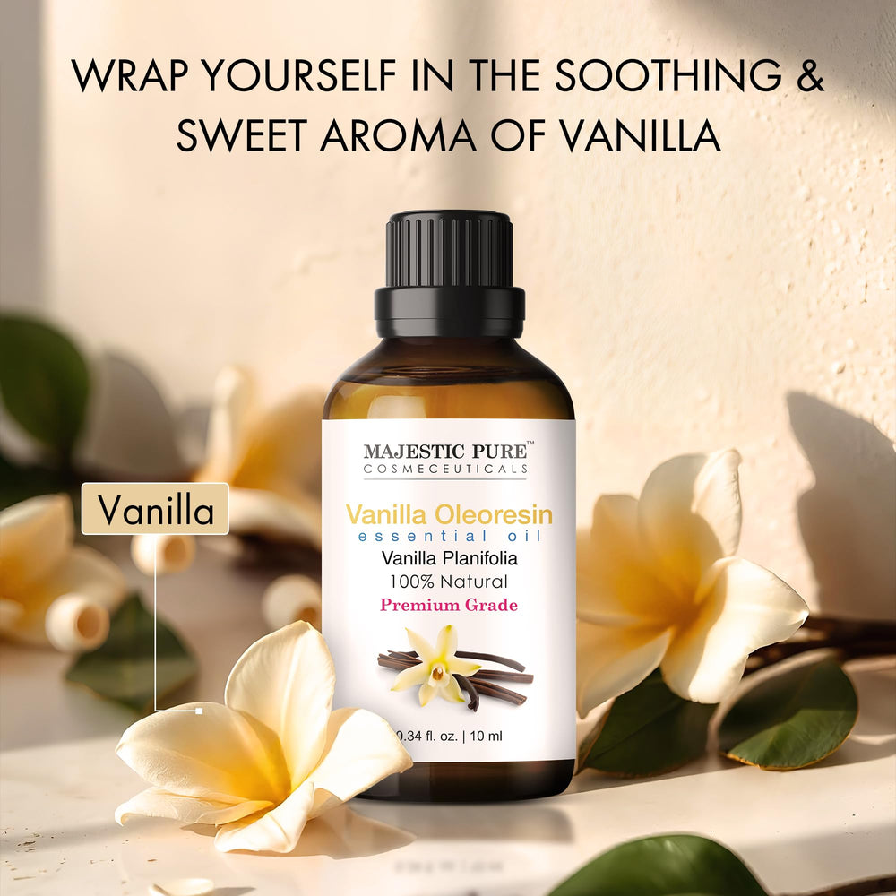 Majestic Pure Vanilla oil for soap and candle making adds natural fragrance.