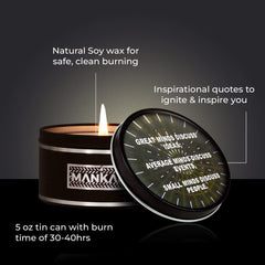 Majestic Zen candles in a living room scene for calm ambiance.