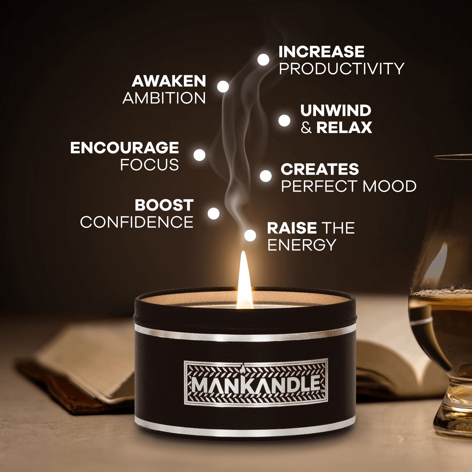 Majestic Zen odor-elimination candle freshens rooms and neutralizes odors.