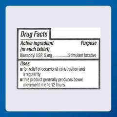 MAJOR Bisacodyl comfort-coated tablets ready to swallow for gentle relief.