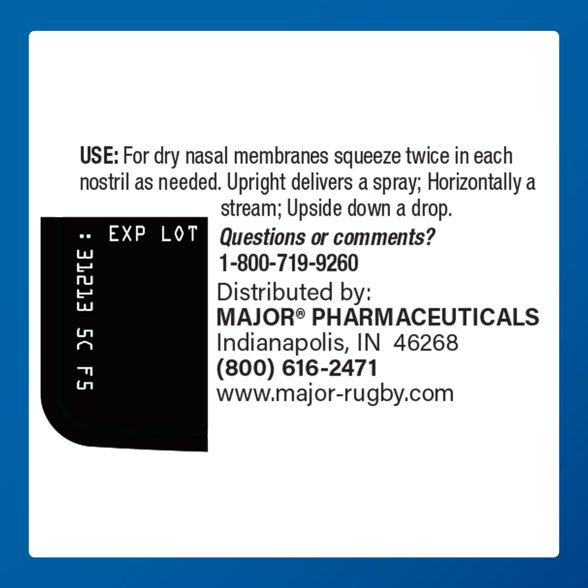 MAJOR Deep Sea spray usage upside-down enables soothing drops as needed.