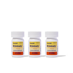 MAJOR Driminate bottle label illustrating 50 mg dimenhydrinate for travel relief.