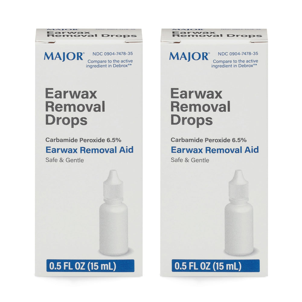 MAJOR Earwax Drops bottle pour for gentle at-home ear cleaning