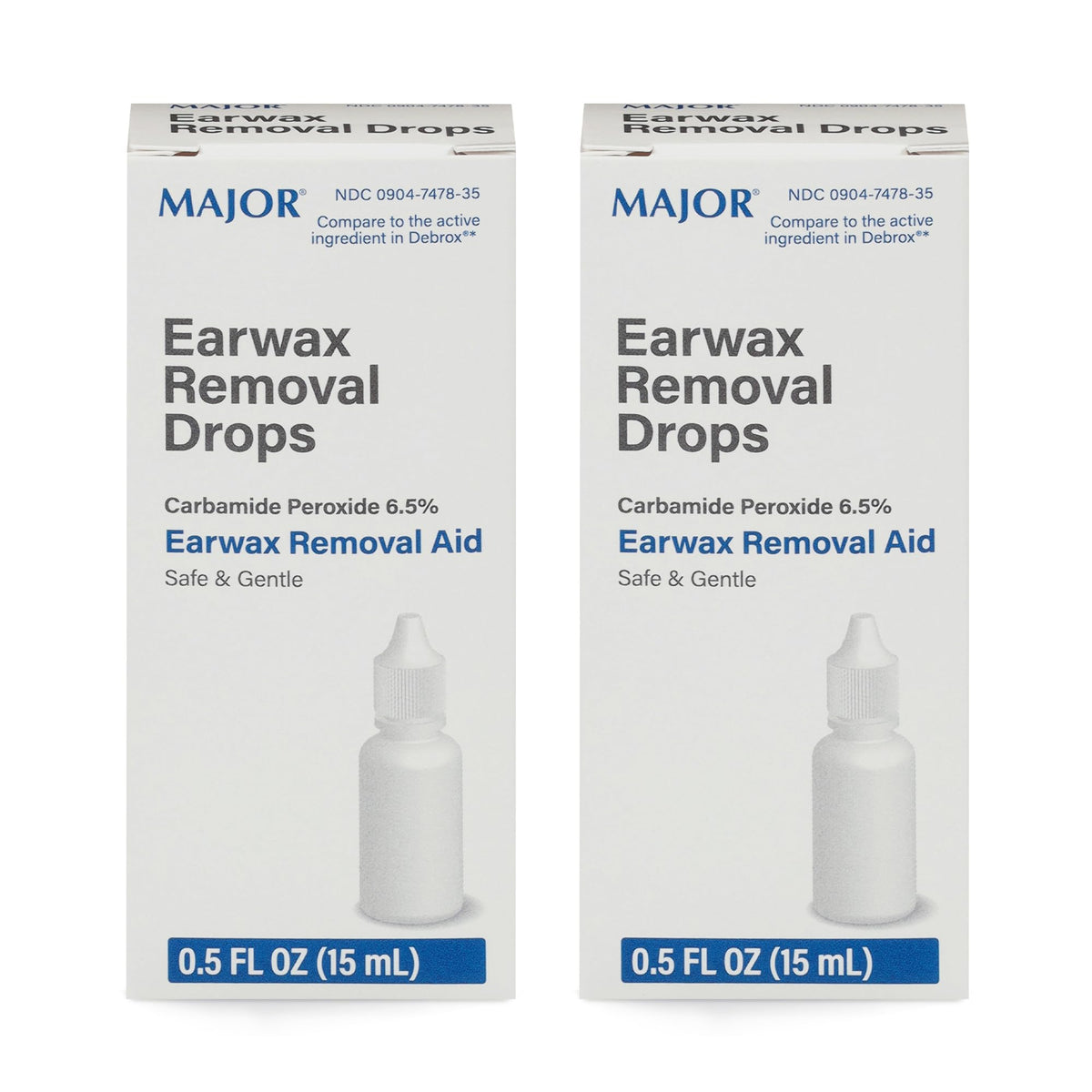 MAJOR Earwax Drops bottle pour for gentle at-home ear cleaning