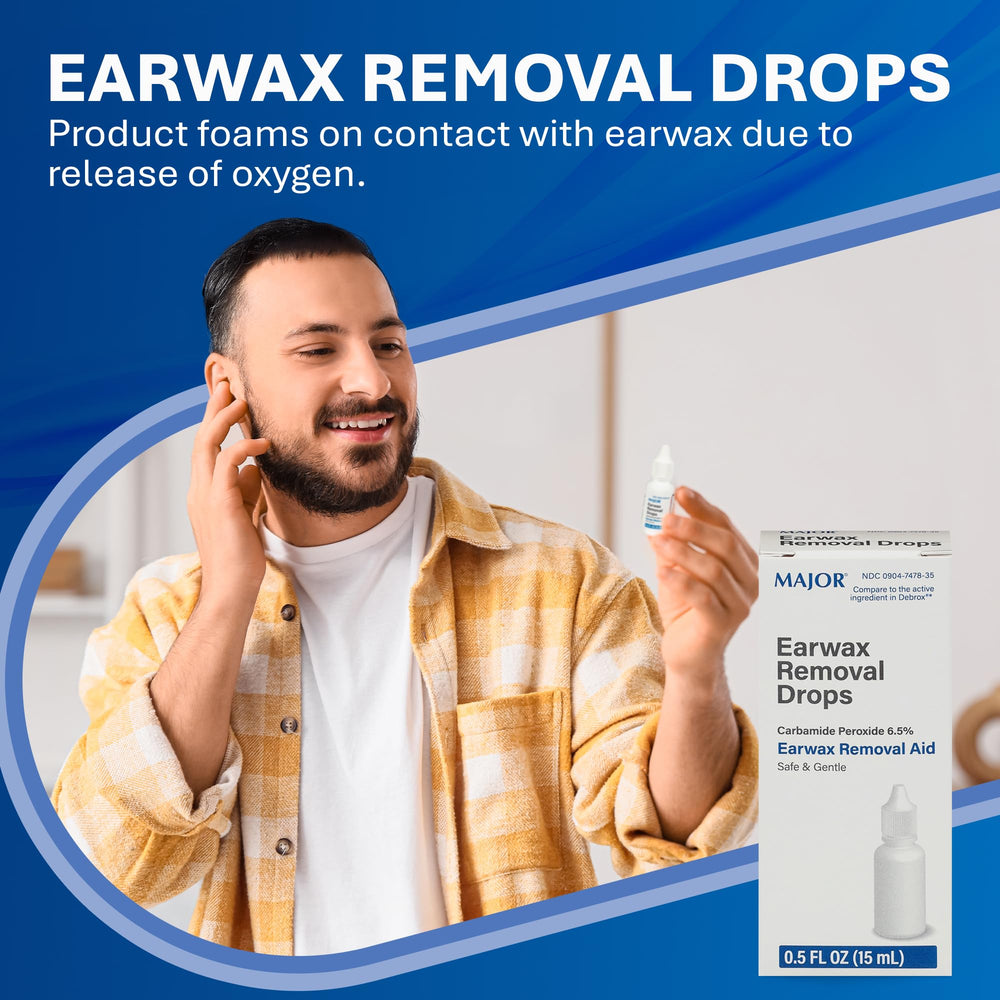 MAJOR Earwax Drops contains no alcohol or preservatives for gentle care