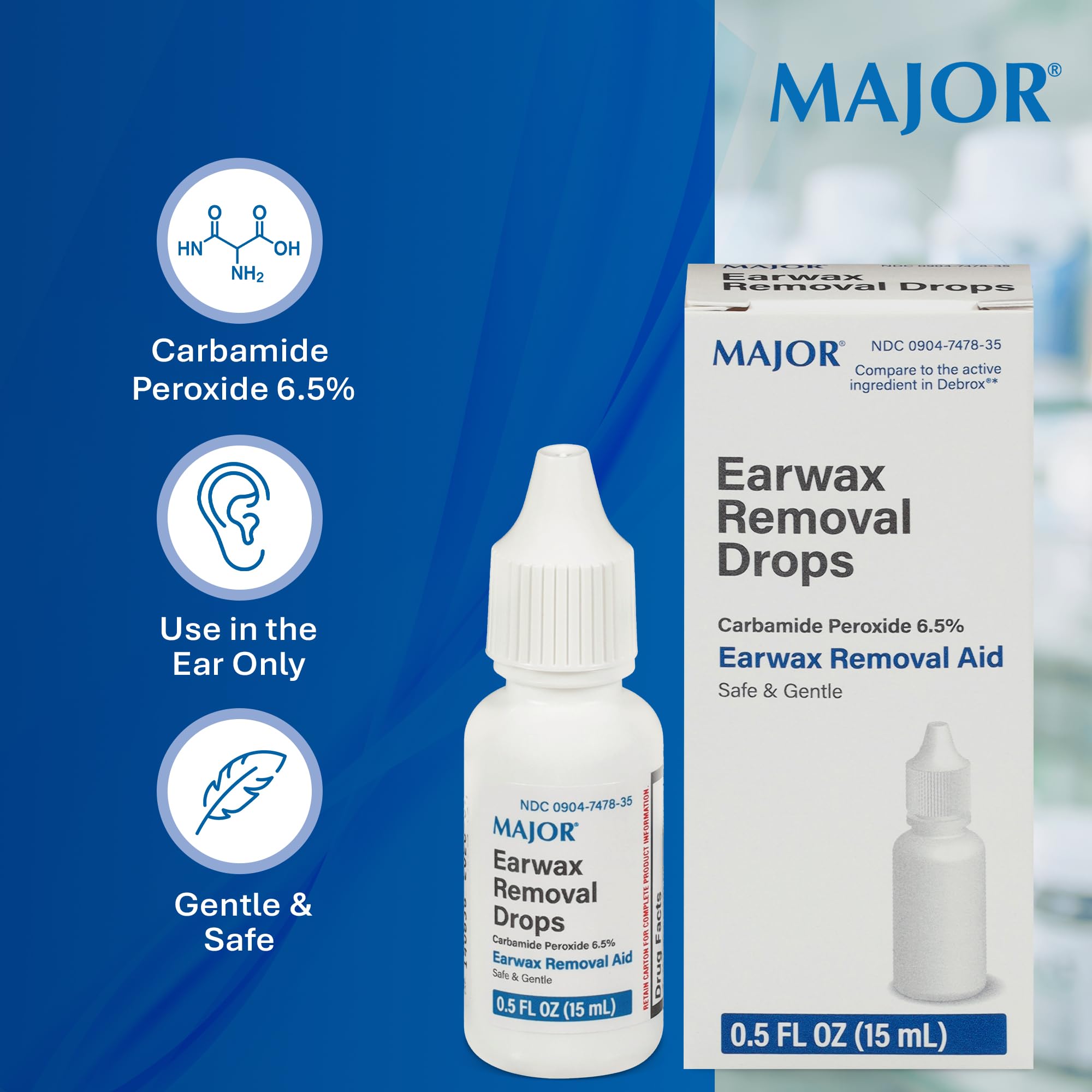 MAJOR Earwax Drops pack of 2 for convenient supply