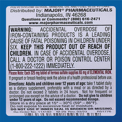 Major Ferosul iron supplement bottle with 100 tablets