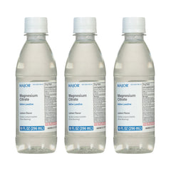 Front view of Major Magnesium Citrate Saline Laxative Lemon Flavor 10 fl oz pack (3-pack)