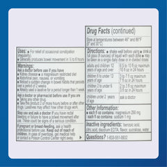 Label for Major Magnesium Citrate Saline Laxative Lemon 10oz