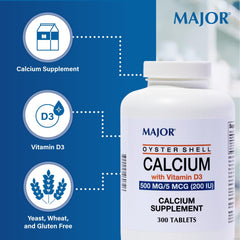 Close-up of serving size for oyster shell calcium and vitamin D3