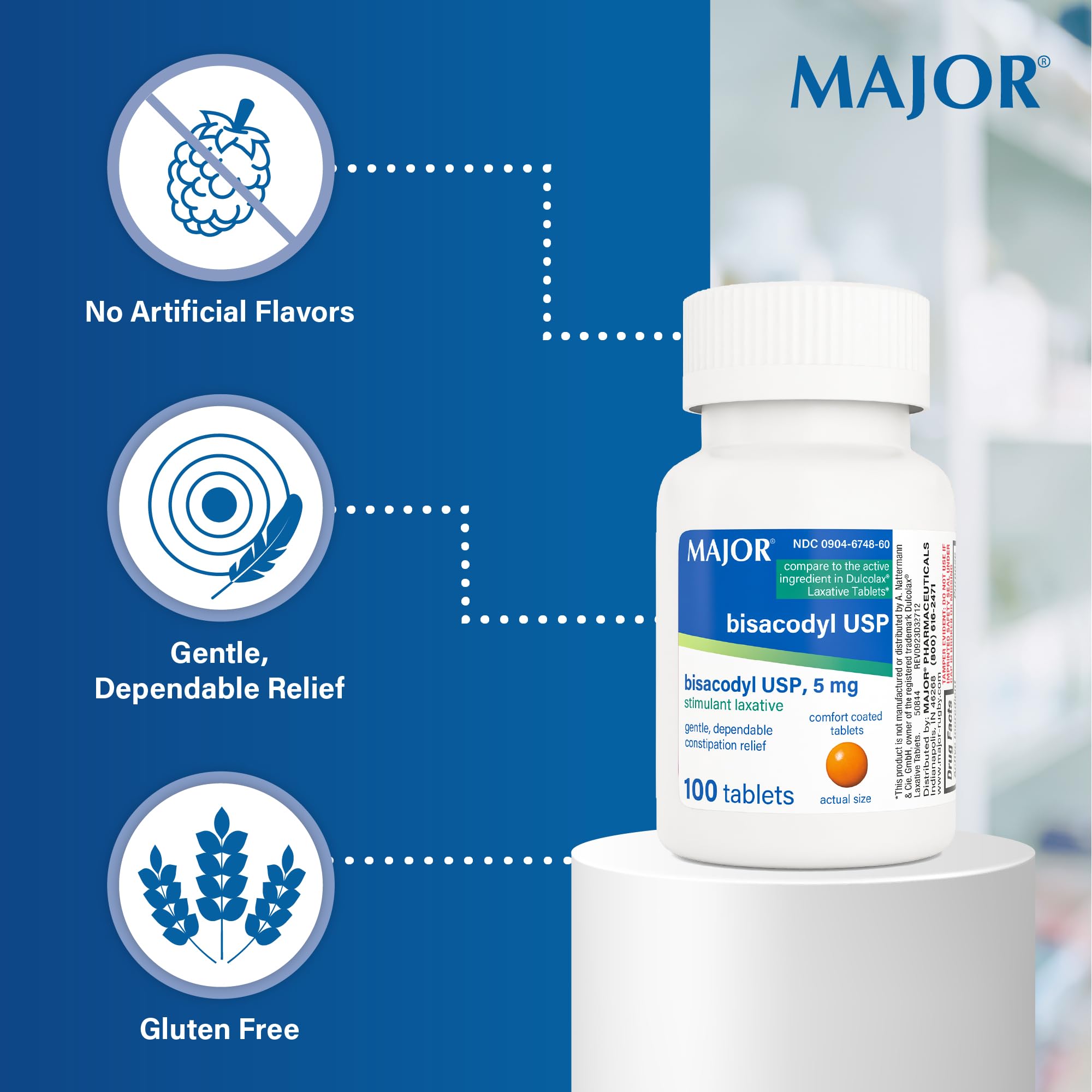 MAJOR packaging outer box highlighting value and accessibility.