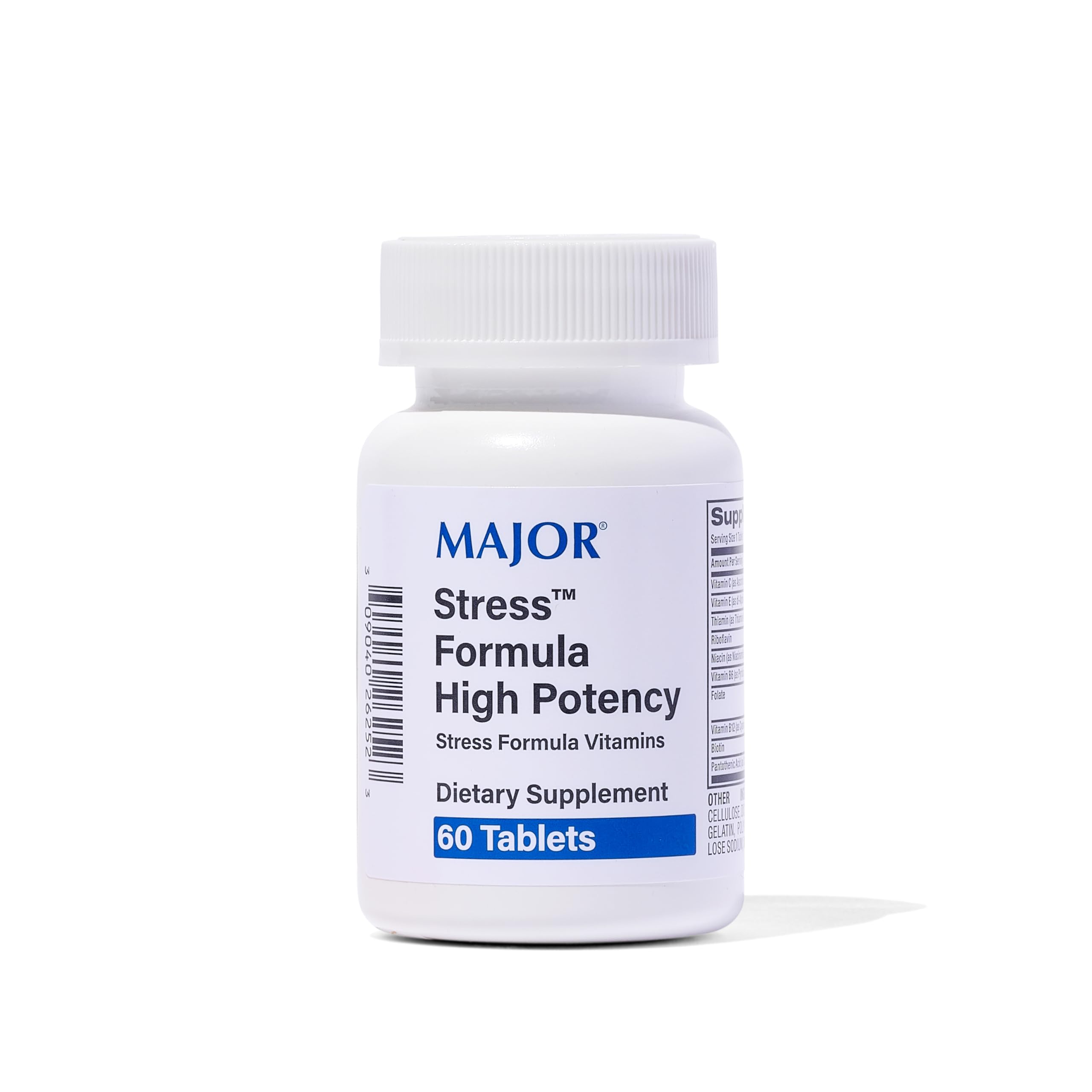 Front view of MAJOR Stress Formula bottle with 60 tablets