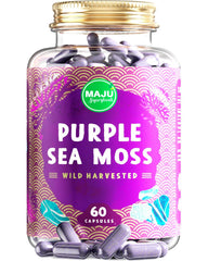 MAJU Purple Sea Moss Capsules 60-count bottle