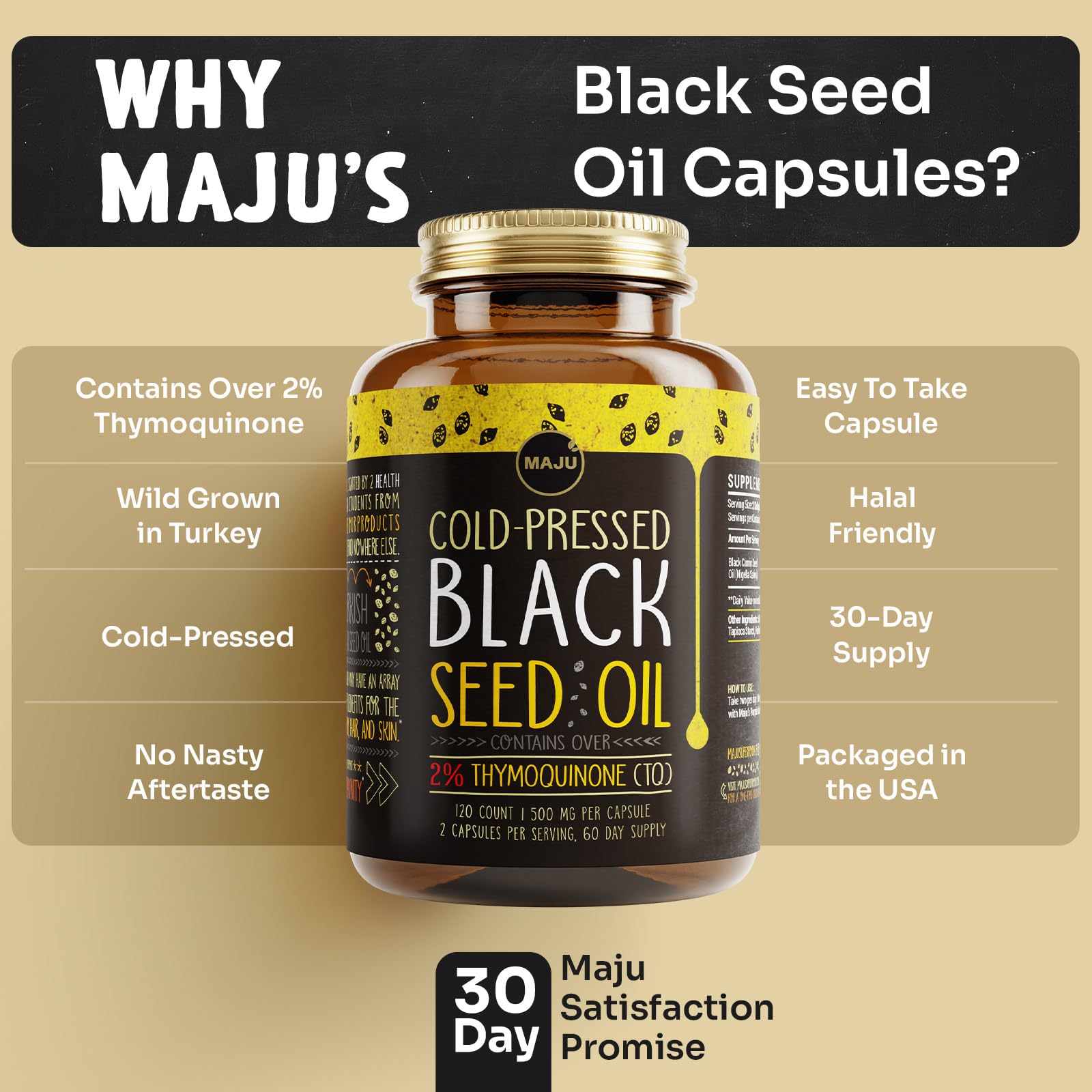 Maju Superfoods daily-use concept shows capsule ready for routine.