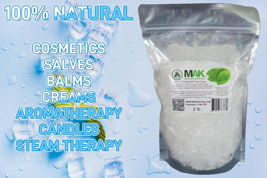 Resealable standup bag of Mak Menthol Crystals
