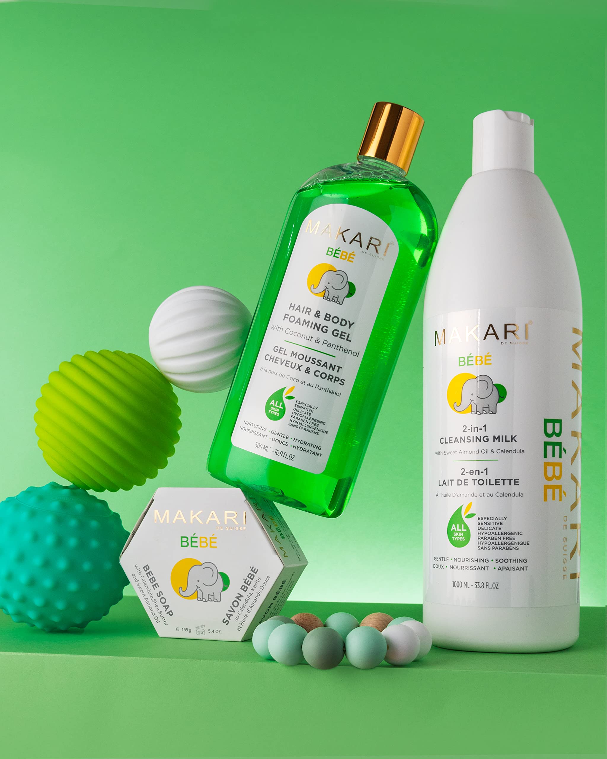 Makari Baby Soap bottle and packaging
