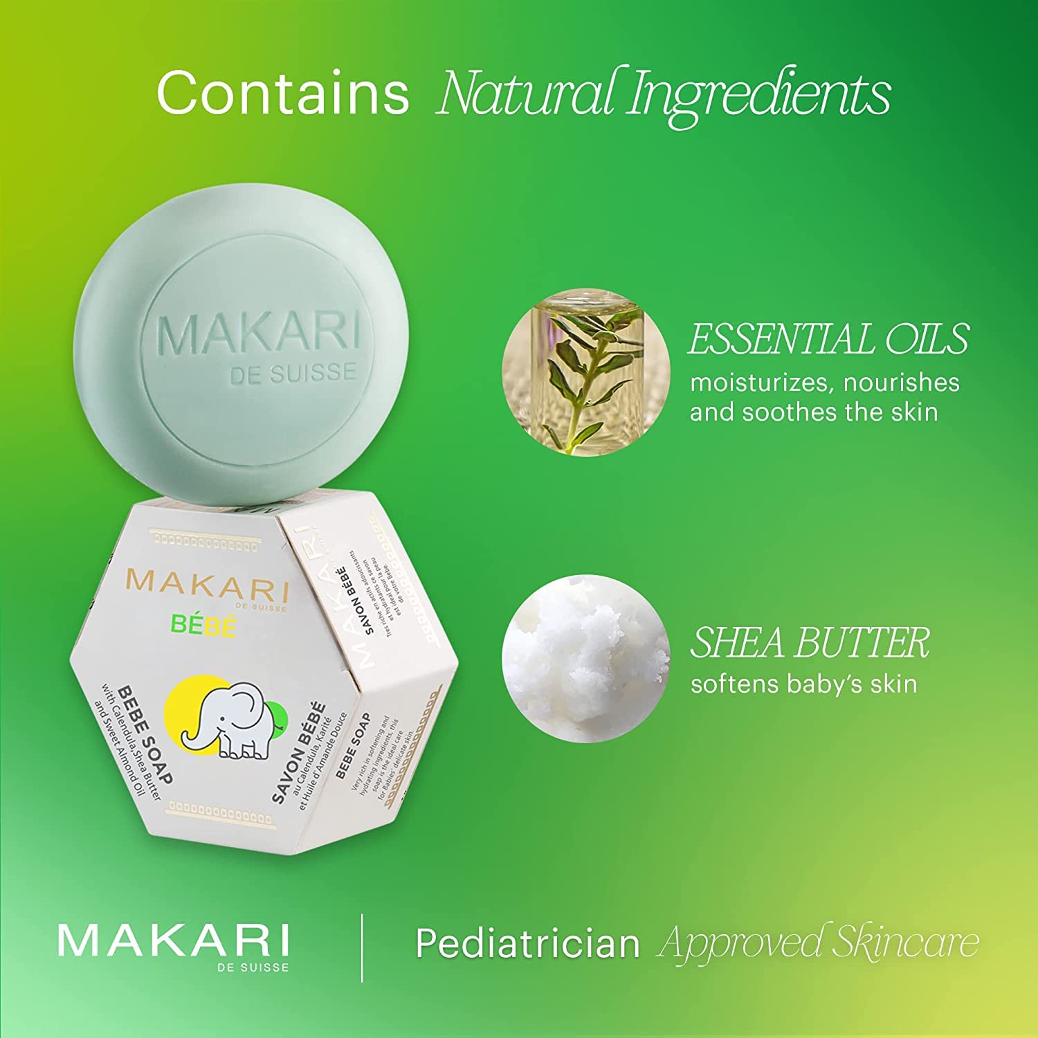 Shea butter component in Makari Baby Soap