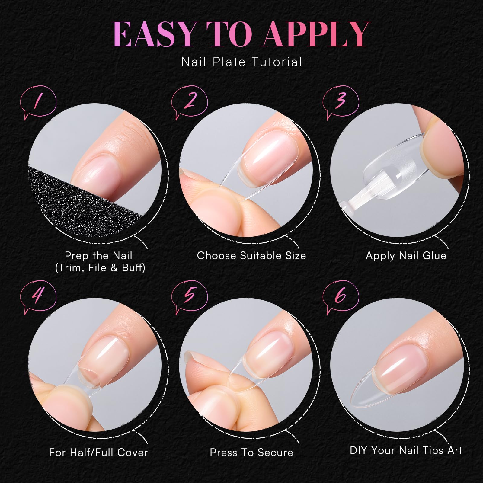 Makartt 15 sizes ensure a perfect fit for most nails.