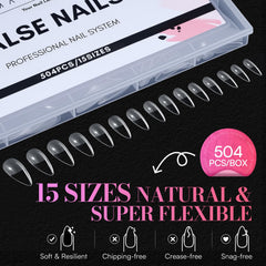 Makartt almond-shaped nails showcase elegant design suitable for French tips.