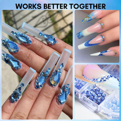 Makartt blue rhinestones for clothing and DIY crafts and accessories