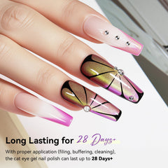 Galaxy-like shimmer from the magnetic effect on Makartt nails